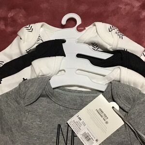 Gray "New to the Crew" Baby Onesie